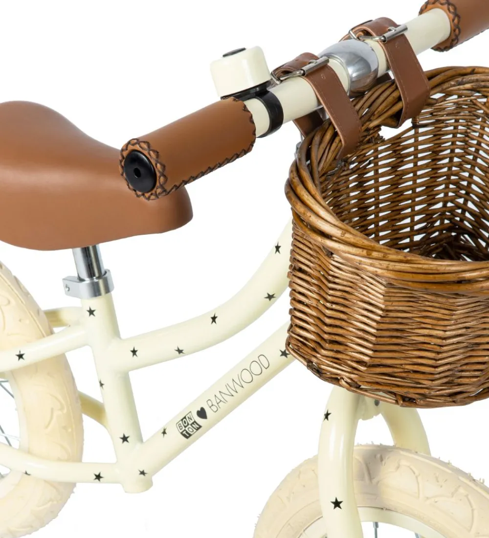 Løbecykler-Banwood Løbecykel - First Go! - Creme m. Stjerner