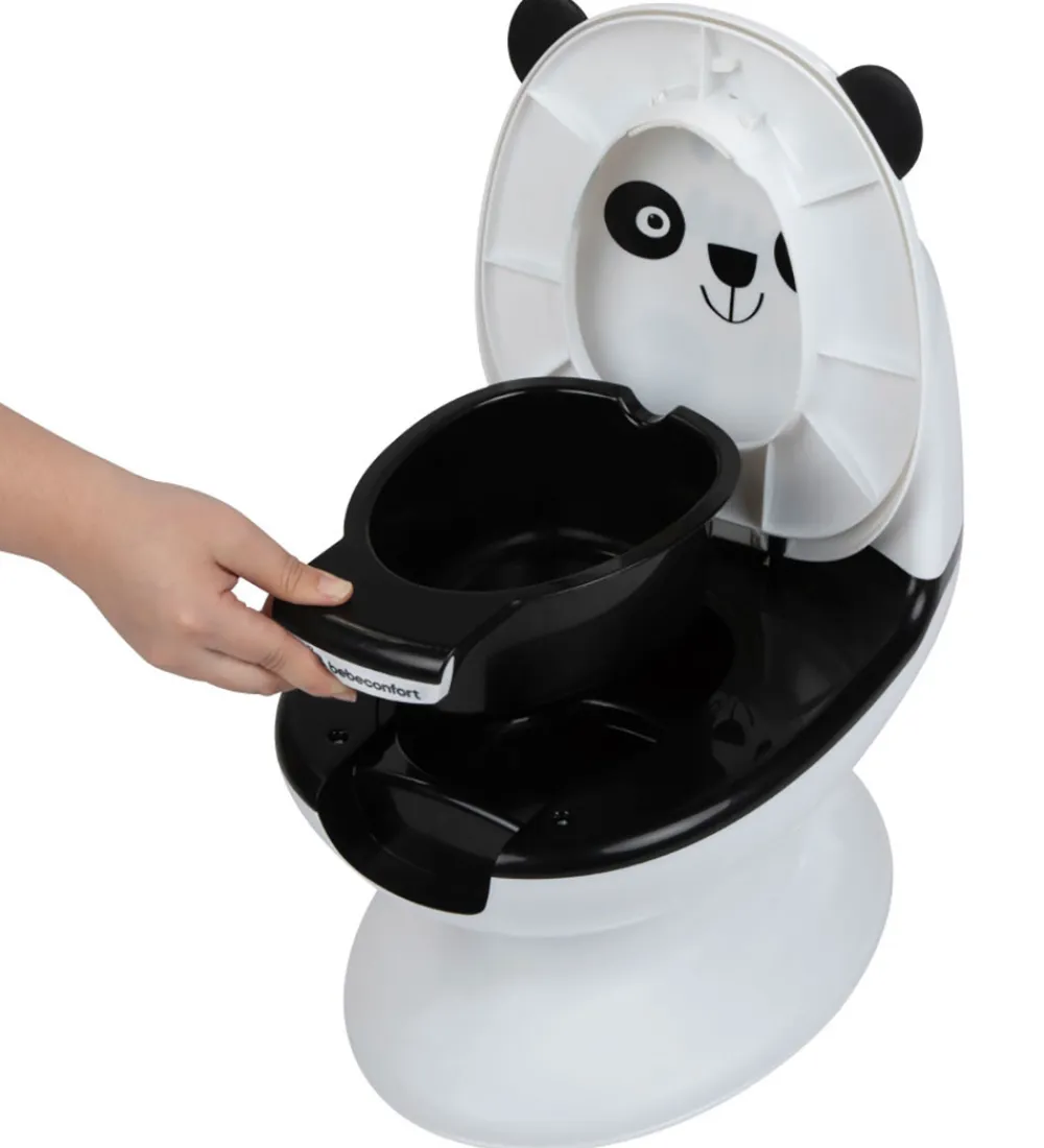 Bebeconfort Potter Og Toilethjælp*Toilet - Mini - Hvid/Sort m. Panda
