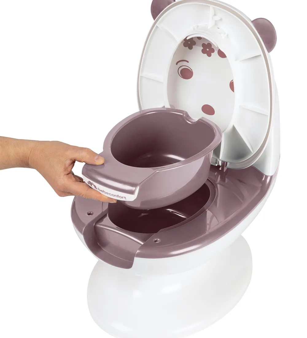 Potter Og Toilethjælp-Bebeconfort Toilet - Mini - Hvid/Lavendel m. Bjørn