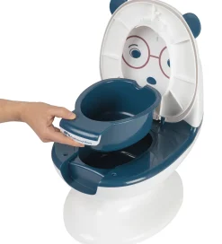Potter Og Toilethjælp-Bebeconfort Toilet - Mini - Hvid/Blå m. Bjørn