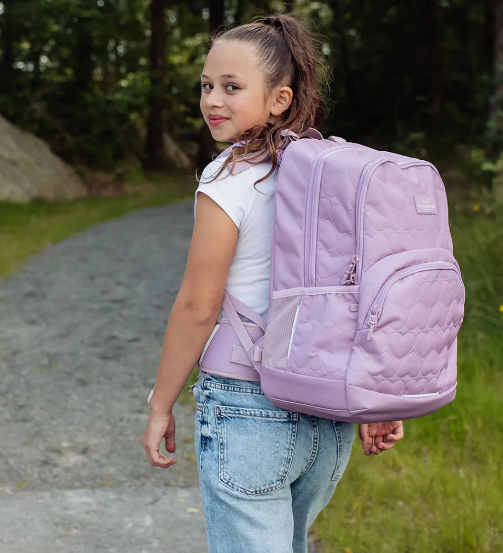 Beckmann Skoletasker*Skoletaske - Sport Junior - Padded Hearts - Pink