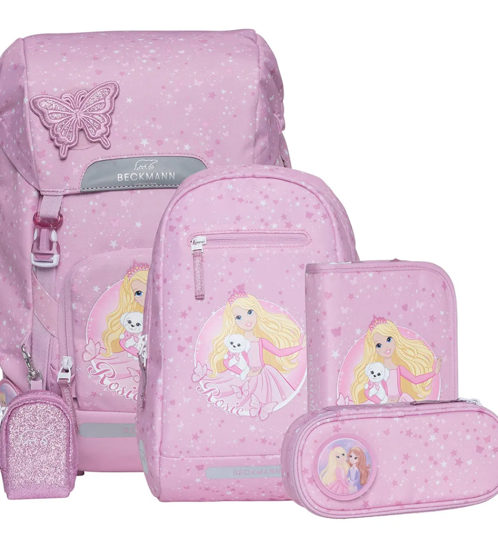 Beckmann Skoletasker*Skoletaskesæt - Classic Maxi - Rosie - Pink