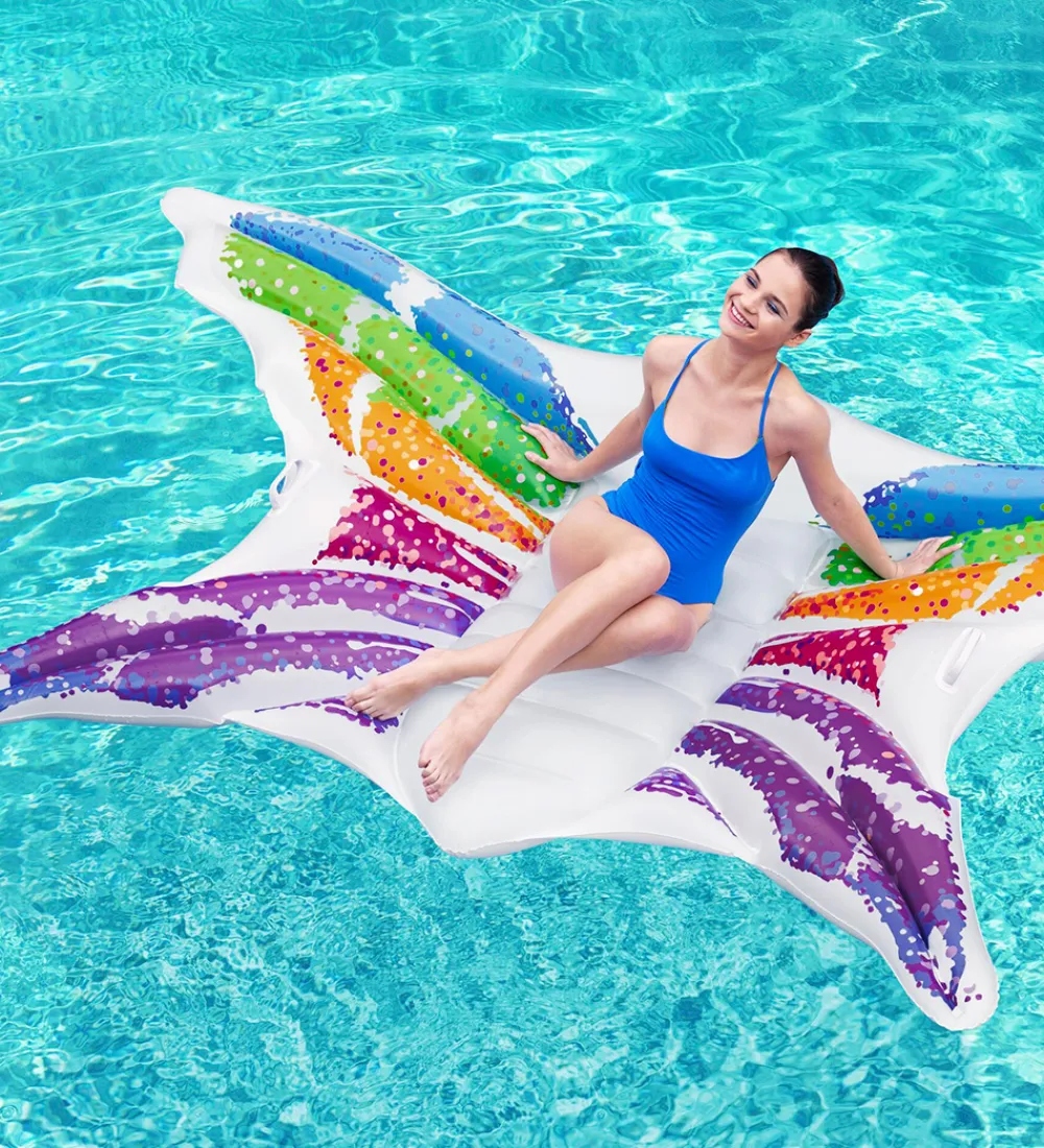 Bestway Strandlegetøj|Badedyr*Flyder - 294x193 cm - Rainbow Butterfly