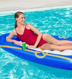 Bestway Strandlegetøj|Badedyr*Flyder - 190x107cm - Nautical Paradise Boat Lounge