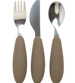 BIBS Børnebestik*Børnebestik - 3-Pak - Dark Oak