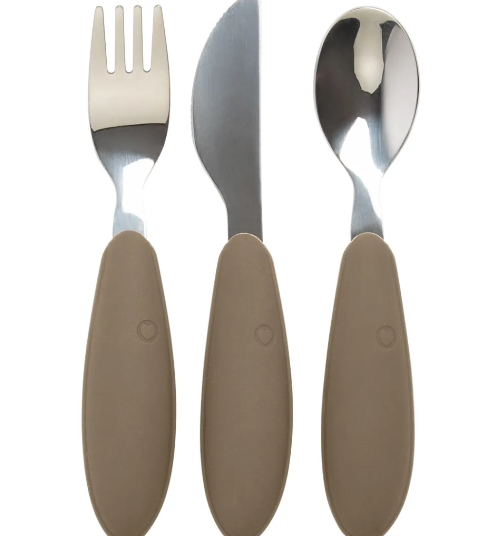 BIBS Børnebestik*Børnebestik - 3-Pak - Dark Oak