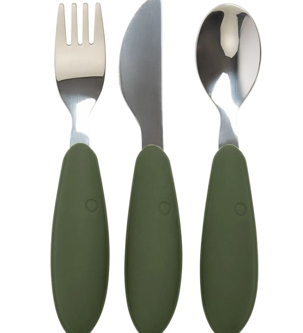BIBS Børnebestik*Børnebestik - 3-Pak - Hunter Green