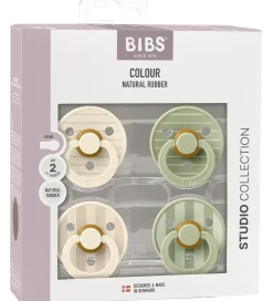 Sutter-BIBS Colour Sutter - 4-pak - Str. 1 - Ivory/Vanilla/Sage