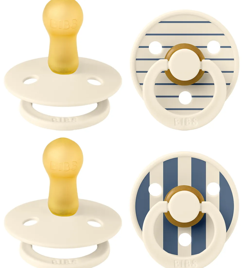 BIBS Sutter*Colour Sutter - 4-pak - Str. 1 - Ivory/Vanilla/Steel Blue