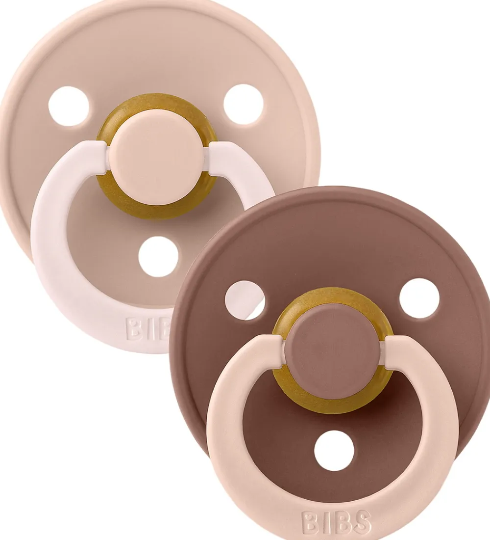 BIBS Sutter*Colour Sutter - Str. 1 - 2-pak - Rund - Blush Woodchuck Mix