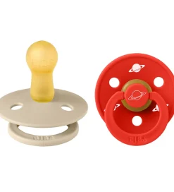 Sutter-BIBS Colour sutter - Str. 2 - 2-pak - Rund - Planet Nusa - Vanil