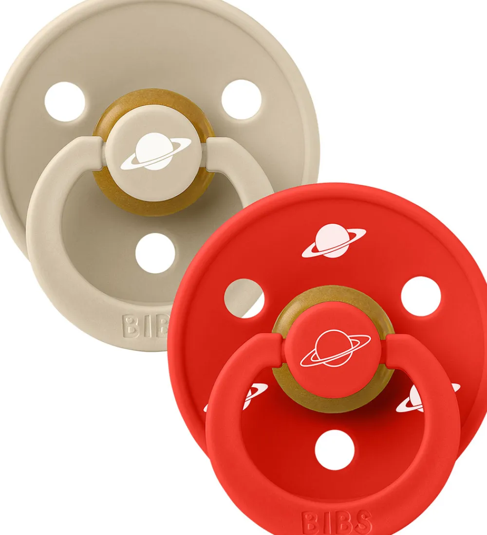 Sutter-BIBS Colour sutter - Str. 2 - 2-pak - Rund - Planet Nusa - Vanil