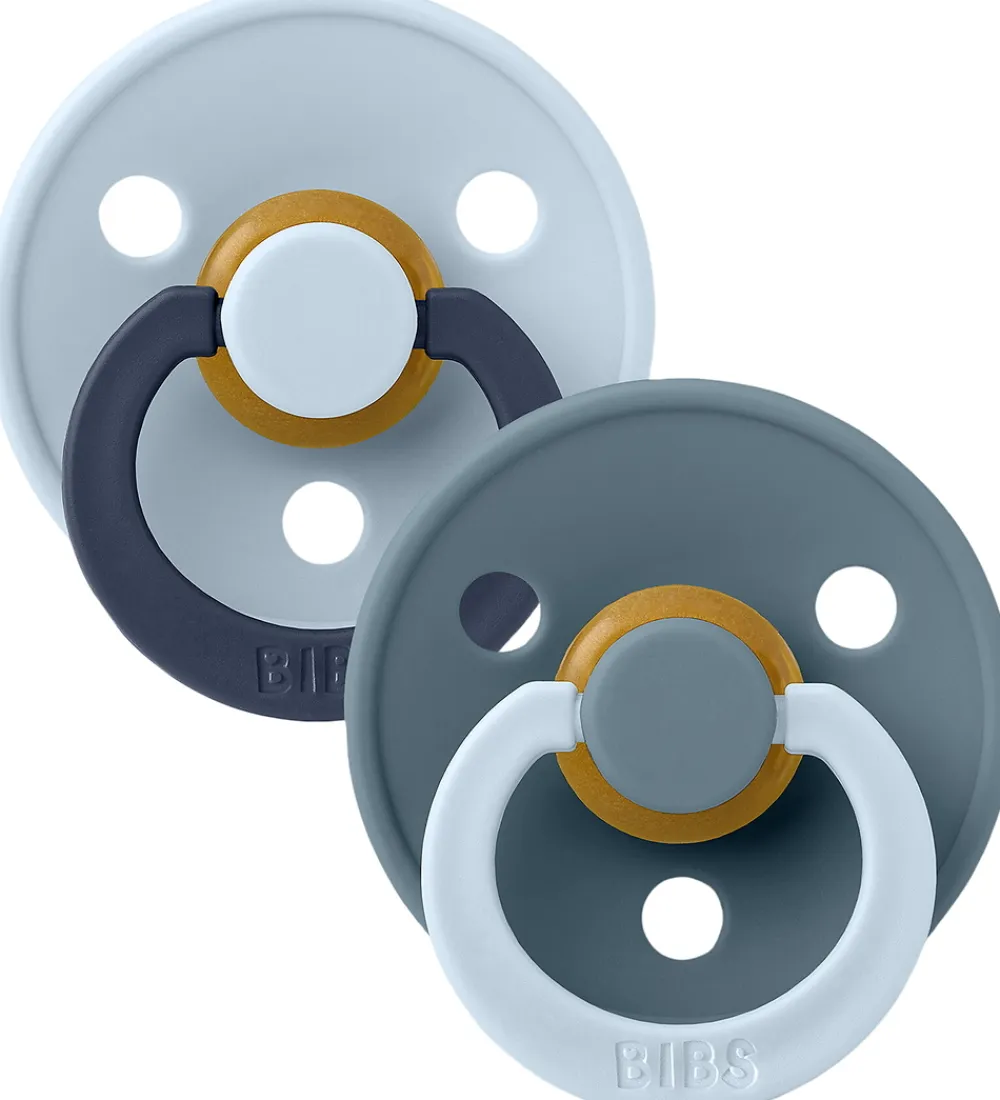 Sutter-BIBS Colour Sutter - Str. 1 - 2-pak - Rund - Baby Blue Petrol