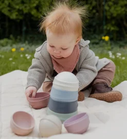 Stablelegetøj-BIBS Stabletårn - 8 Dele - Pastel Rainbow