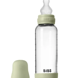 BIBS Sutteflasker|Amning*Sutteflaske - 240 ml - Glas/Silikone - Sage