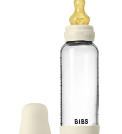BIBS Sutteflasker|Amning*Sutteflaske - 240 ml - Glas/Naturgummi - Ivory