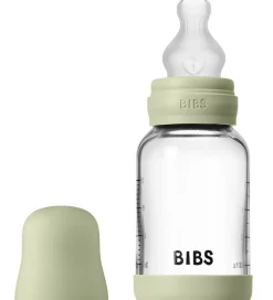 BIBS Sutteflasker|Amning*Sutteflaske - 120 ml - Glas/Silikone - Sage