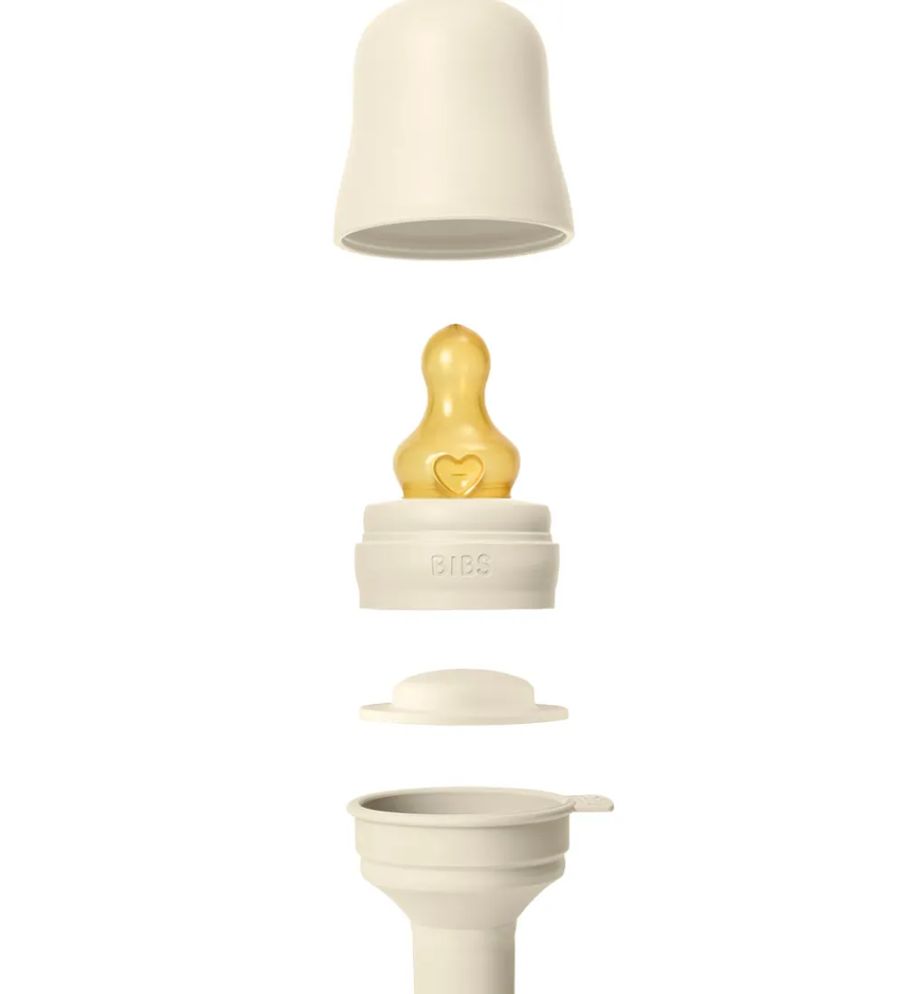 Sutteflasker|Amning-BIBS Sutteflaske - 270 ml - PP/Naturgummi - Ivory