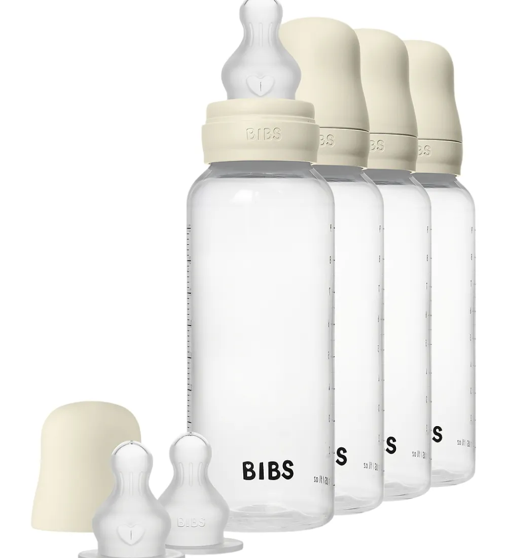 BIBS Sutter|Sutteflasker*Sutteflasker - 4-pak - 270 ml - Silikone - Ivory