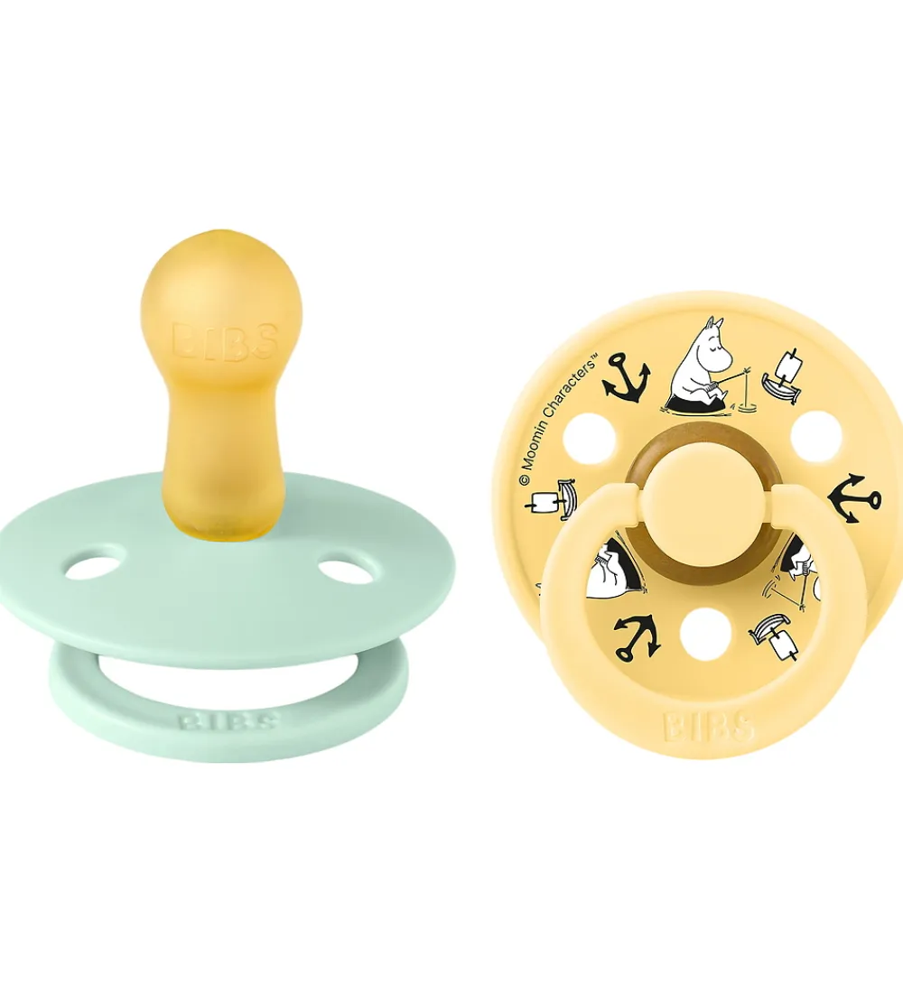 Sutter-BIBS x Moomin Colour Sutter - Str. 2 - 2-pak - Nordic Mint Mix