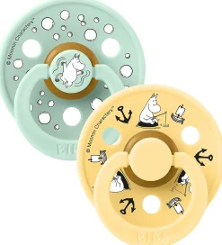 Sutter-BIBS x Moomin Colour Sutter - Str. 2 - 2-pak - Nordic Mint Mix