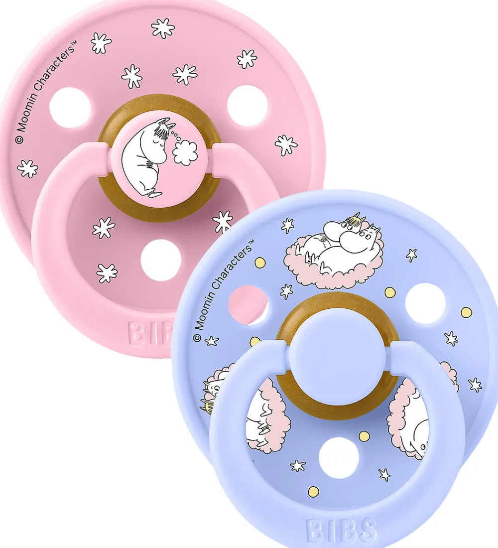 Sutter-BIBS x Moomin Colour Sutter - Str. 1 - 2-pak - Baby Pink Mix