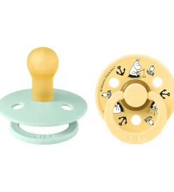 BIBS Sutter*x Moomin Colour Sutter - Str. 1 - 2-pak - Nordic Mint Mix