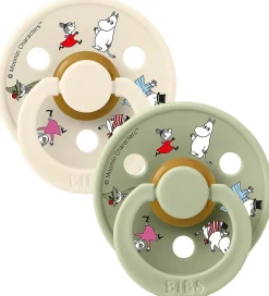 BIBS Sutter*x Moomin Colour Sutter - Str. 2 - 2-pak - Ivory Mix
