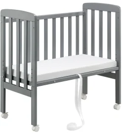 Senge-Bino Bedside Crib - By-My-Side - 90x46x88 cm - Grå
