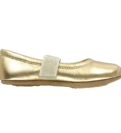 Skindfutter-Bisgaard Ballerina Hjemmesko - Guld