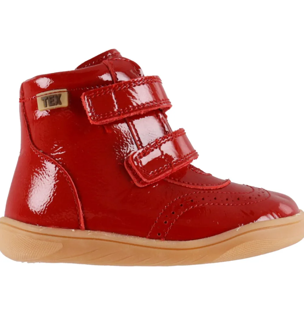 Vinterstøvler-Bisgaard Vinterstøvler - Barefoot - Philine - Tex - Red Patent
