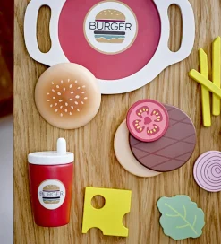 Legemad-Bloomingville Mini Legetøjsmad - Jools - Burger - 13 Dele - Brun