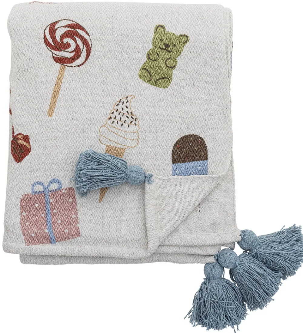 Tæpper|Børneværelset-Bloomingville Mini Tæppe - 160x130 cm - Sweets Plaid - Nature