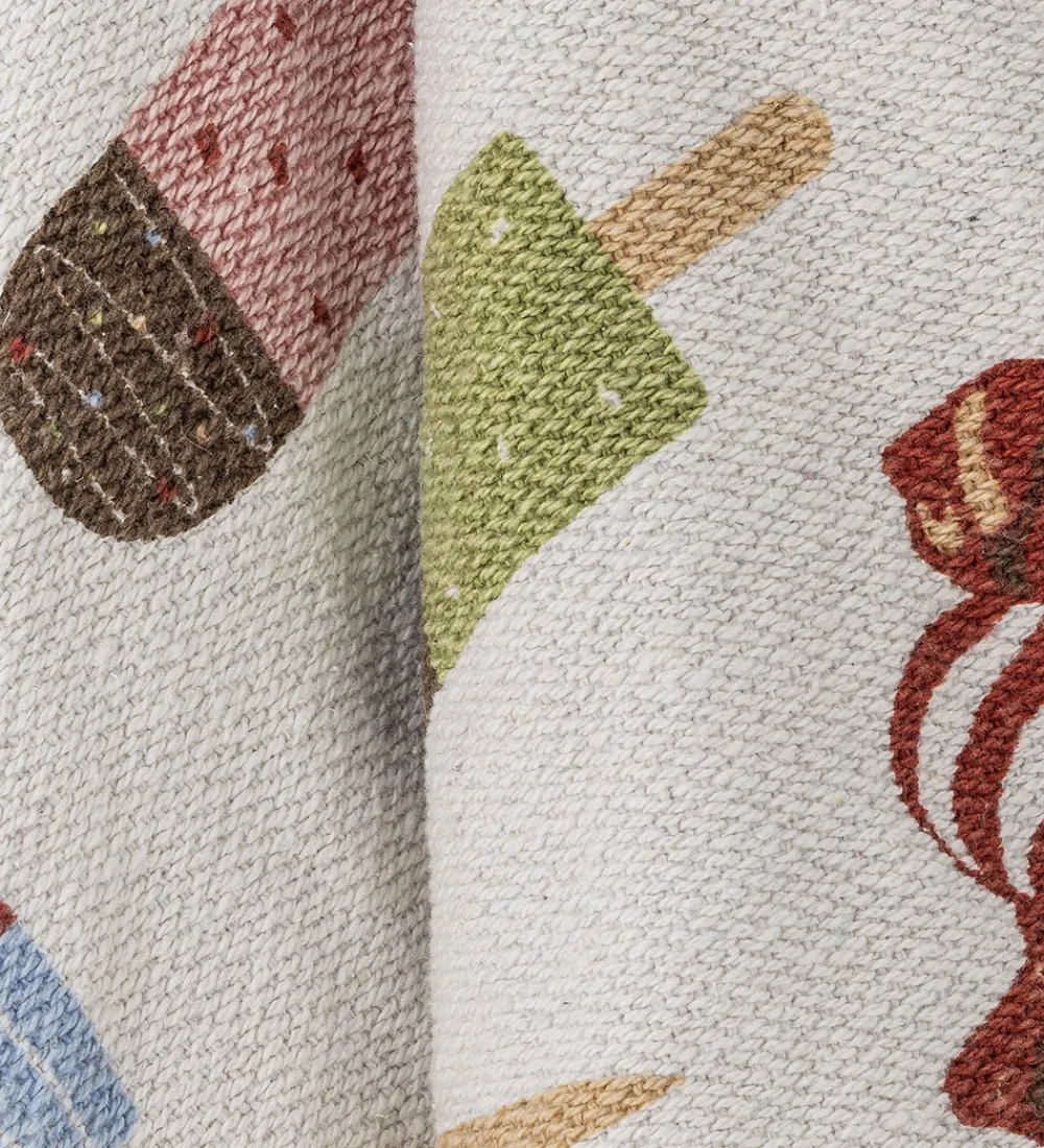 Tæpper|Børneværelset-Bloomingville Mini Tæppe - 160x130 cm - Sweets Plaid - Nature