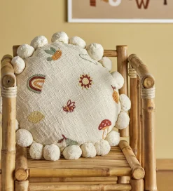 Pyntepuder-Bloomingville Pude - Ø40 cm - Agnes Pude - Natur