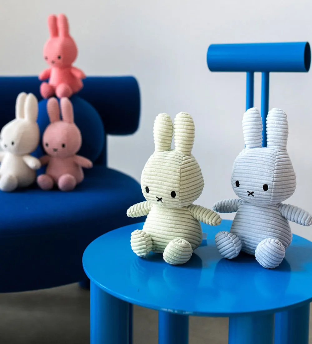 Bamser-Bon Ton Toys Bamse - 23 cm - Miffy ECO Corduroy - Soft Jade