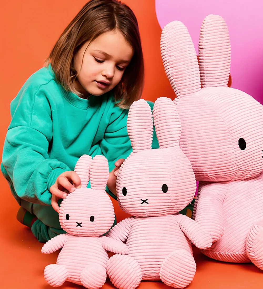 Bon Ton Toys Bamser*Bamse - 23 cm - Miffy ECO Corduroy - Misty Rose