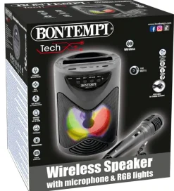 Bontempi Musikinstrumenter|Højtalere*Højtaler m. Mikrofon/Lys - 18 cm - Trådløs