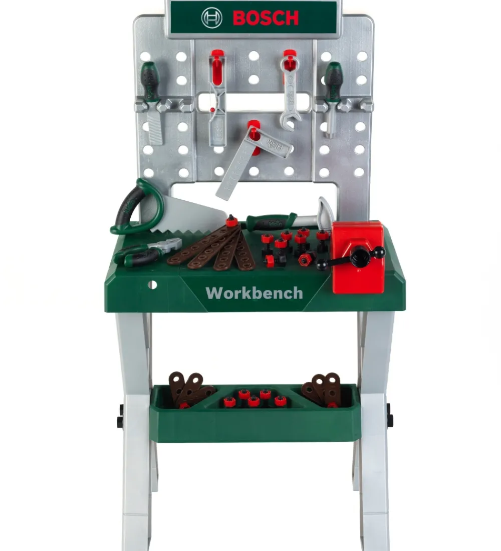 Bosch Mini Legeværktøj*Arbejdsbænk - Legetøj - Mørkegrøn/Sølv