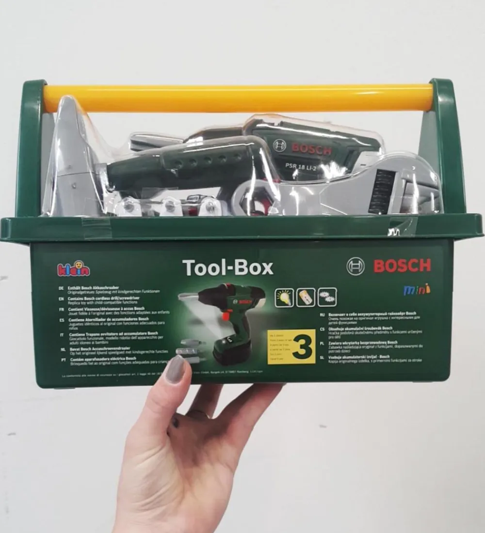 Bosch Mini Legeværktøj*Værktøjskasse m. Tilbehør - Legetøj - Mørkegrøn
