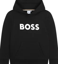 Hættetrøjer-BOSS Hættetrøje - Sort m. Logo
