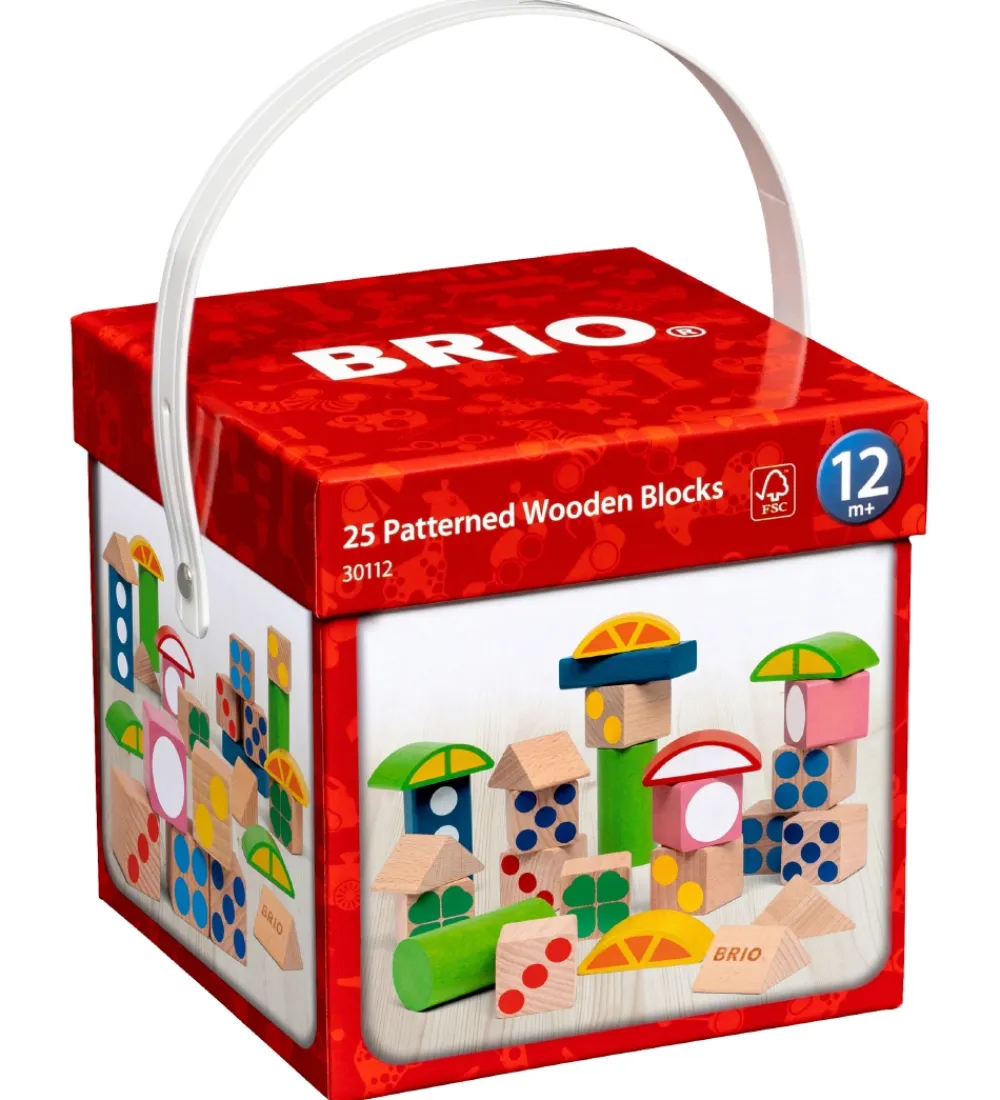 Brio-BRIO Byggeklodser m. Mønster - 25 Dele - Multifarvet 30112