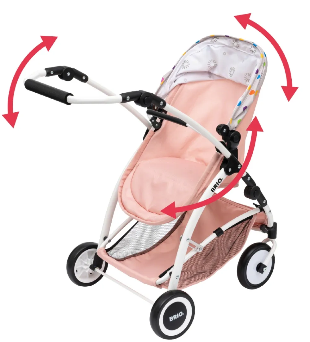 Brio-BRIO Dukkevogn - Flex - Rosa/Hvid 24906000