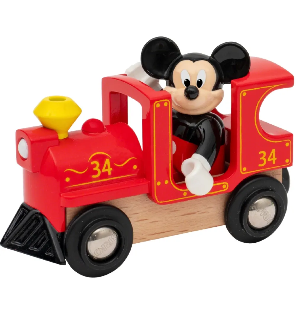 BRIO Brio*Togstation m. Mickey Mouse - 4 Dele - Lydoptager 32270