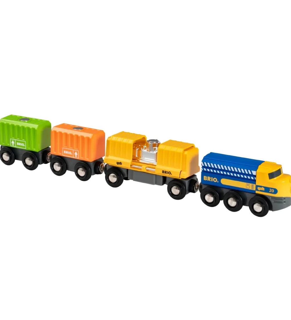 Brio-BRIO World Godstog m. 3 Vogne - Multifarvet 33982