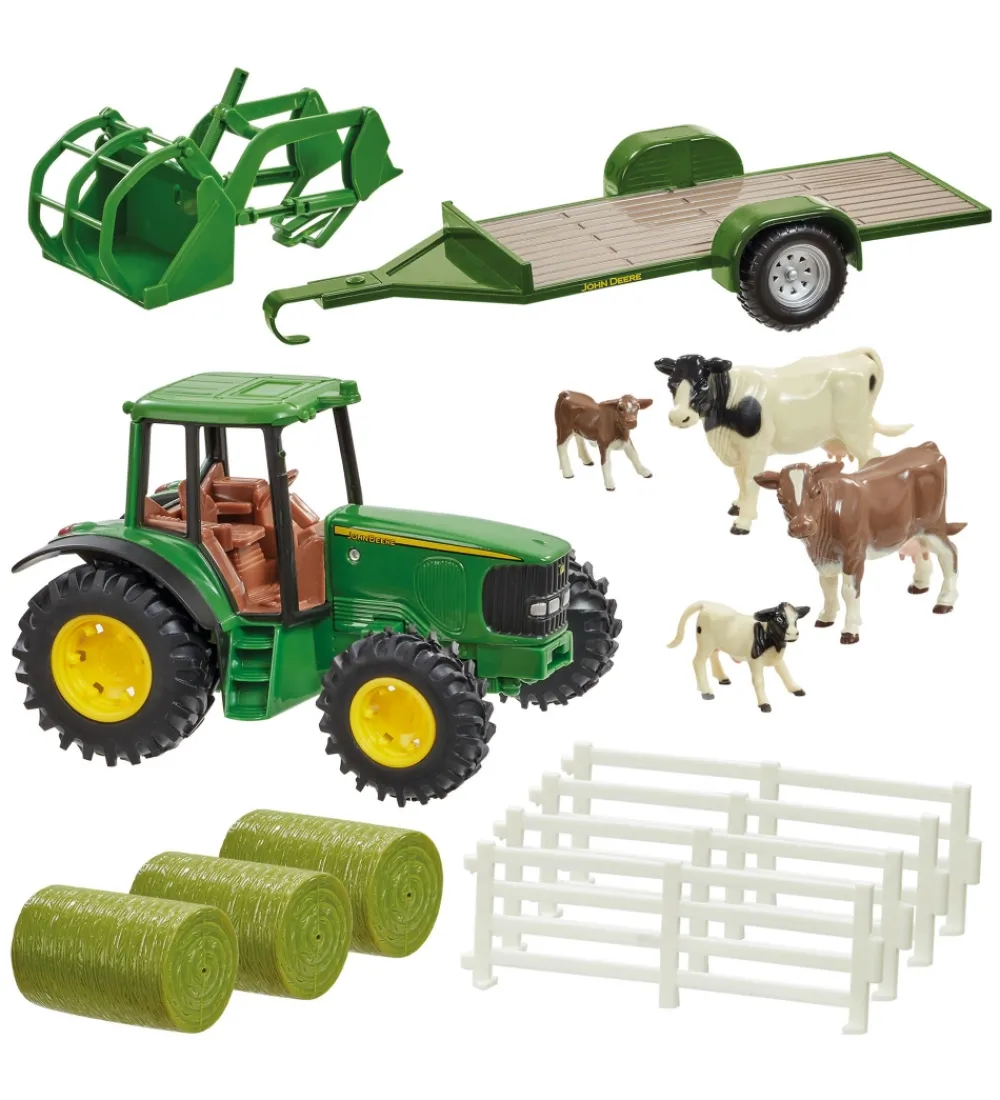 Traktorer-Britains Legesæt - 43257 - John Deere - 20 Dele - Farm In A Box