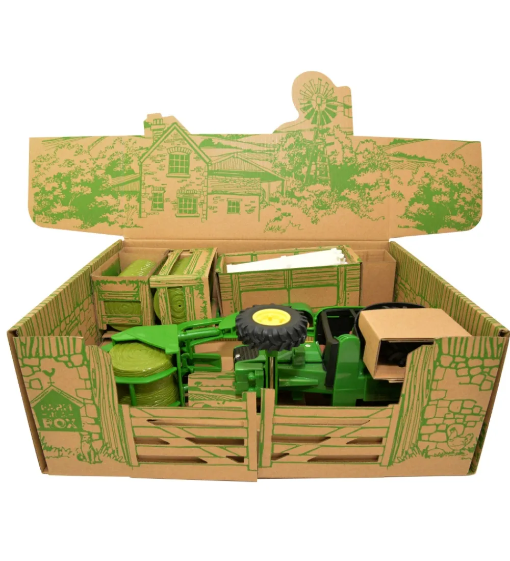 Traktorer-Britains Legesæt - 43257 - John Deere - 20 Dele - Farm In A Box