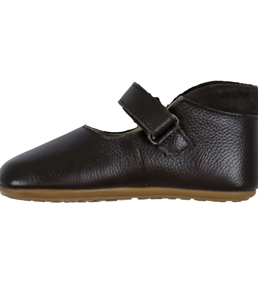 Hjemmesko-Bundgaard Ballerina Skindfutter - Wide Fit - Aya Flower - Brown