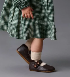 Hjemmesko-Bundgaard Ballerina Skindfutter - Wide Fit - Aya Flower - Brown