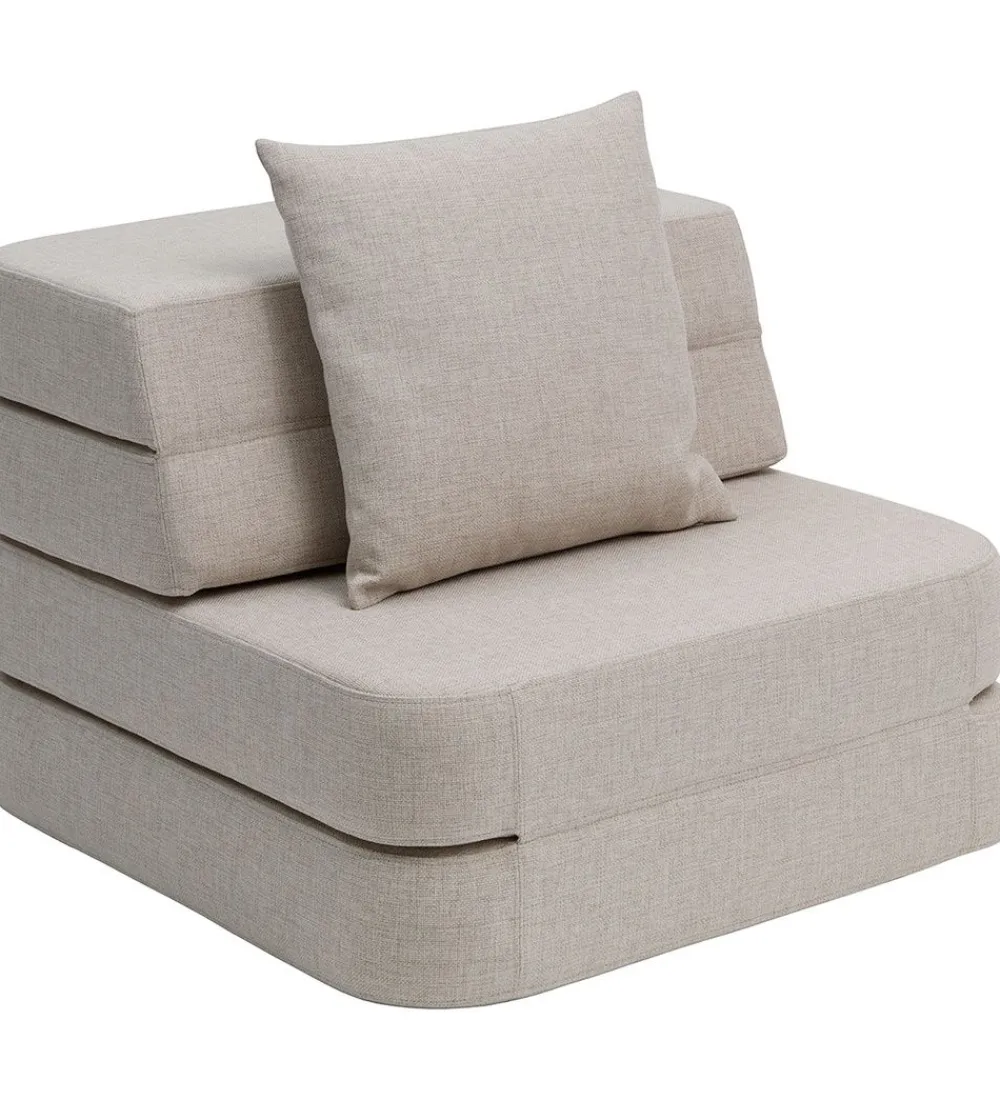 Sofaer-by KlipKlap Foldesofa - 3 Fold Single - 70 cm - Beige/Sand